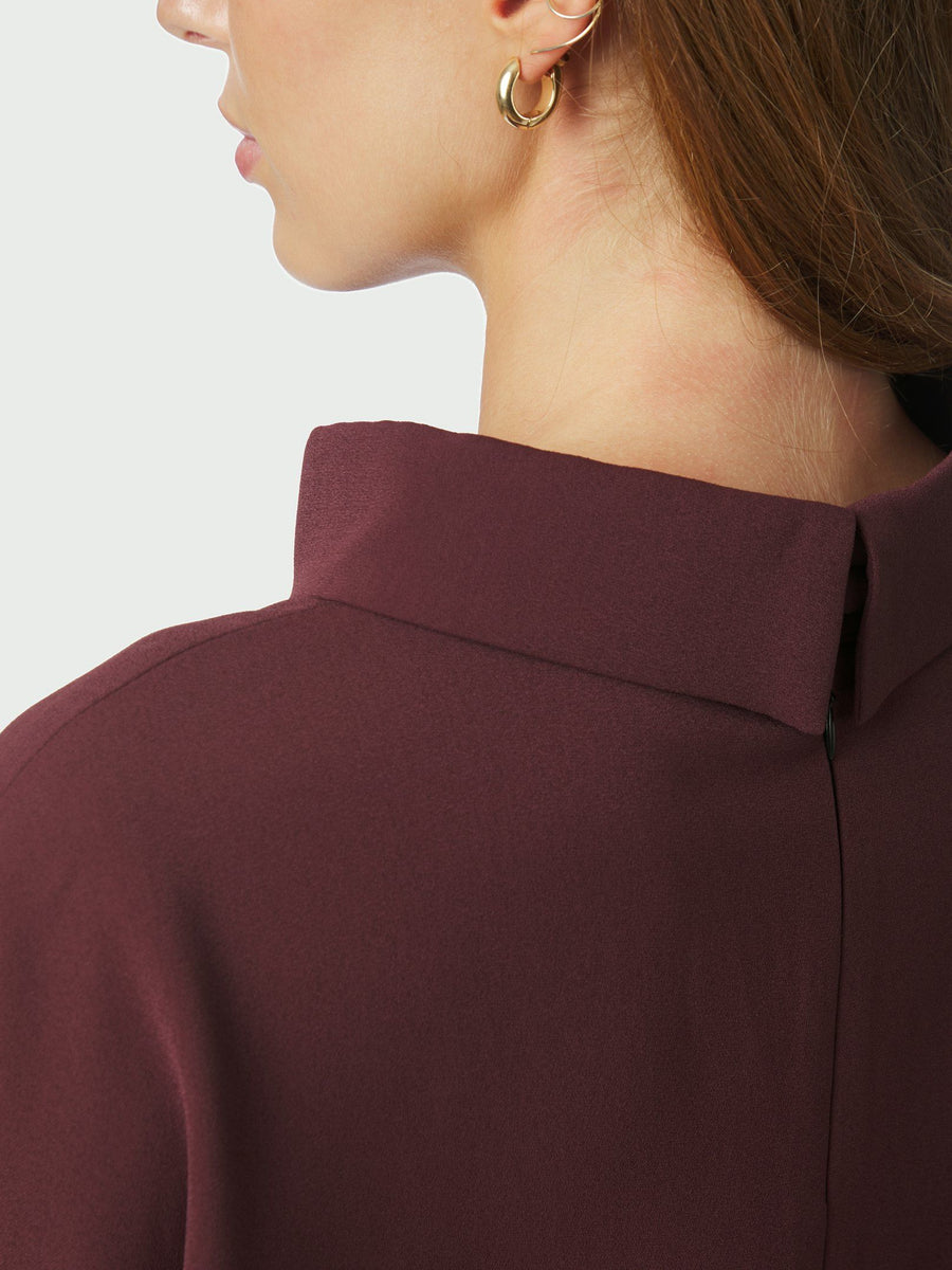 Arlo Crepe Jumpsuit - Burgundy