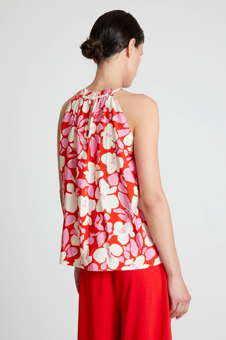 Tremezzo floral print halter top