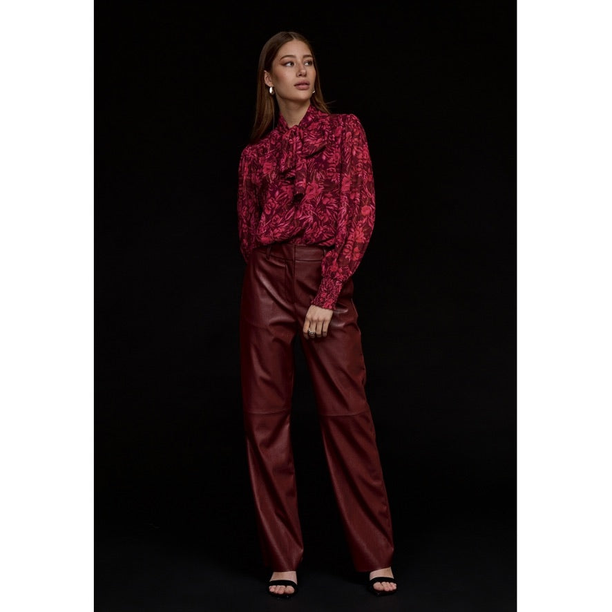 MSTasja Mid Waist PU Pant