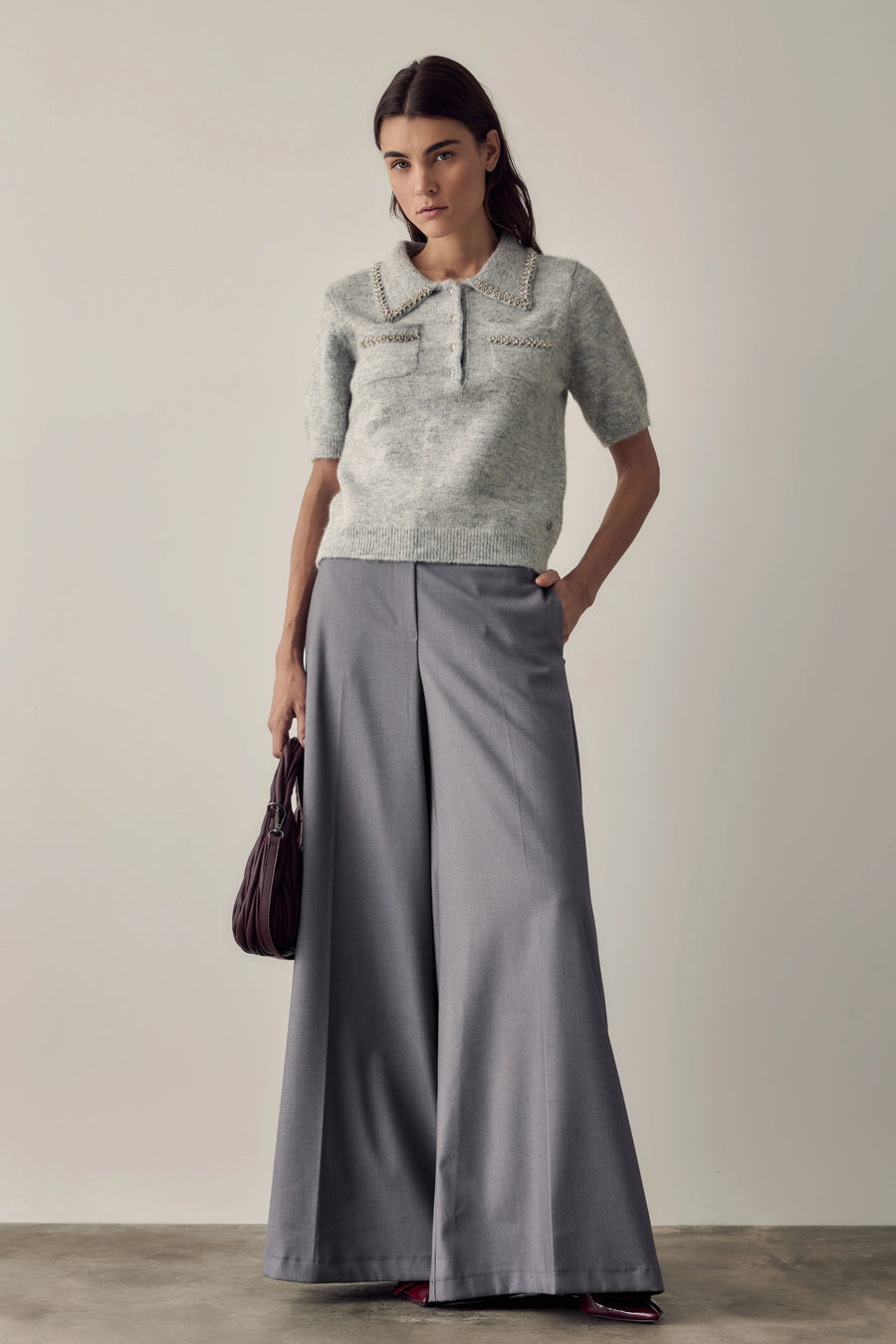Flare Pants - Cool Grey