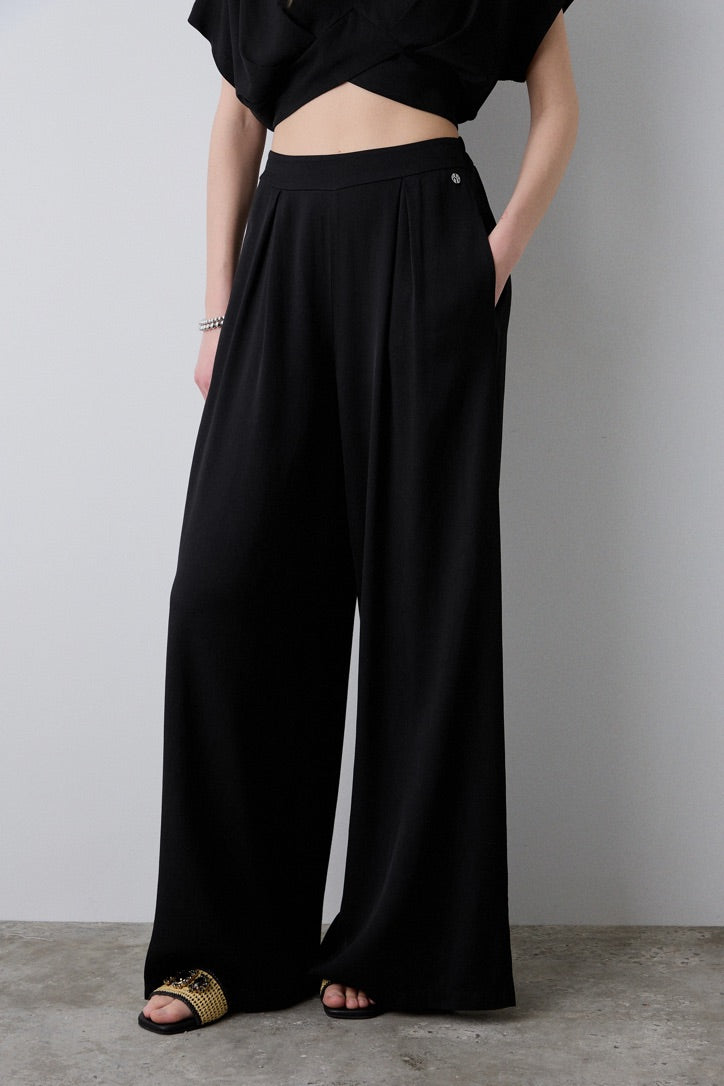 Elasticated wide leg pants