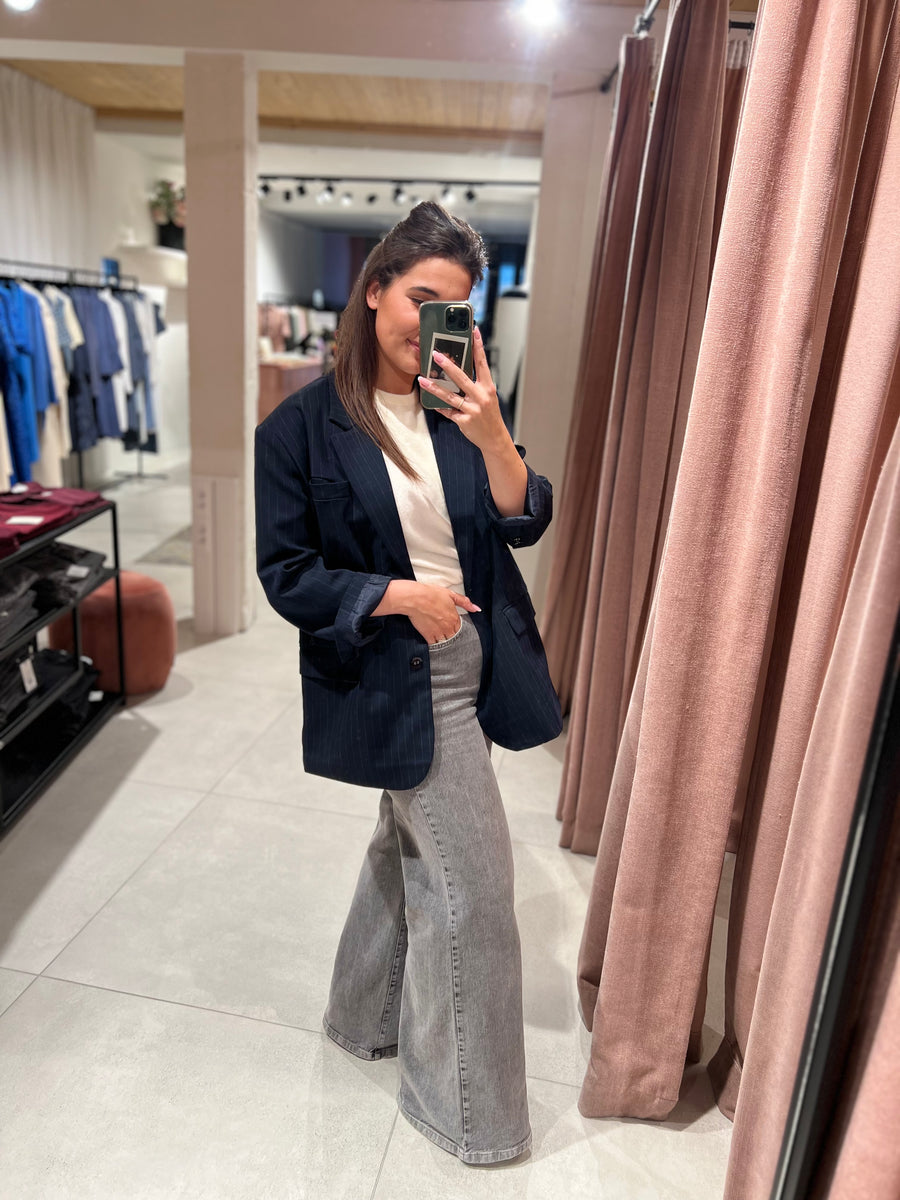 Rosie - Extra Wide Leg Jeans Grey