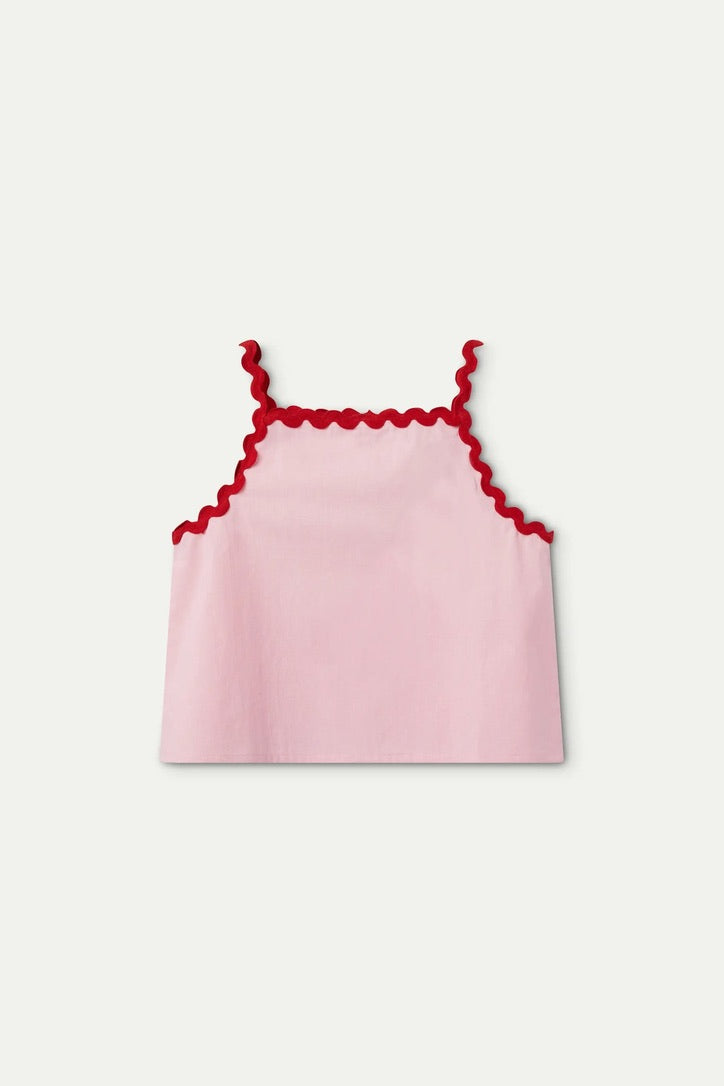 Pink picunela strappy top