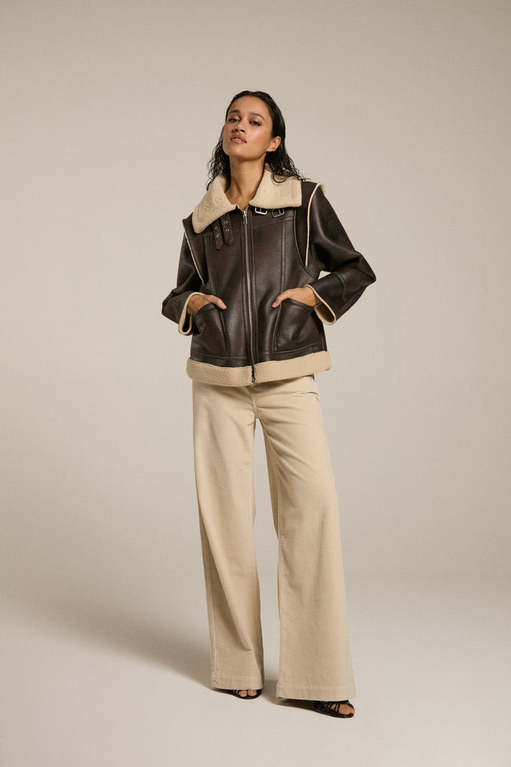 James Rib - Wide Leg Jeans Ivory