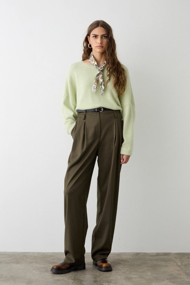 Relaxed Angora Knit - Pastel Green