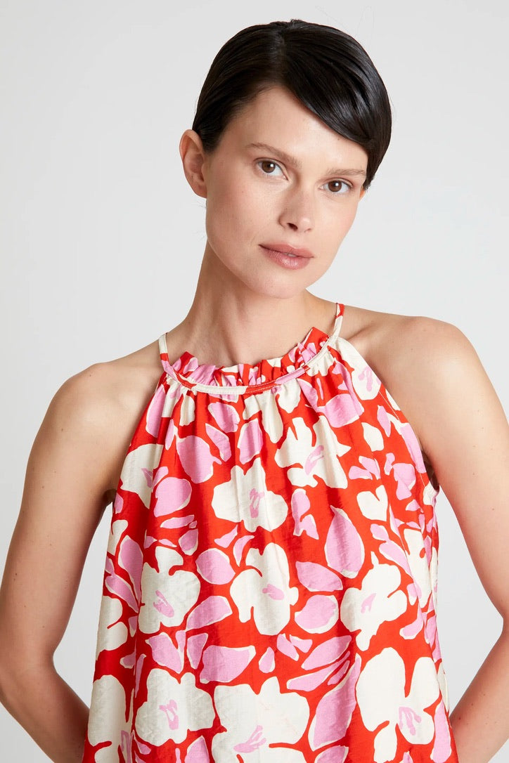 Tremezzo floral print halter top