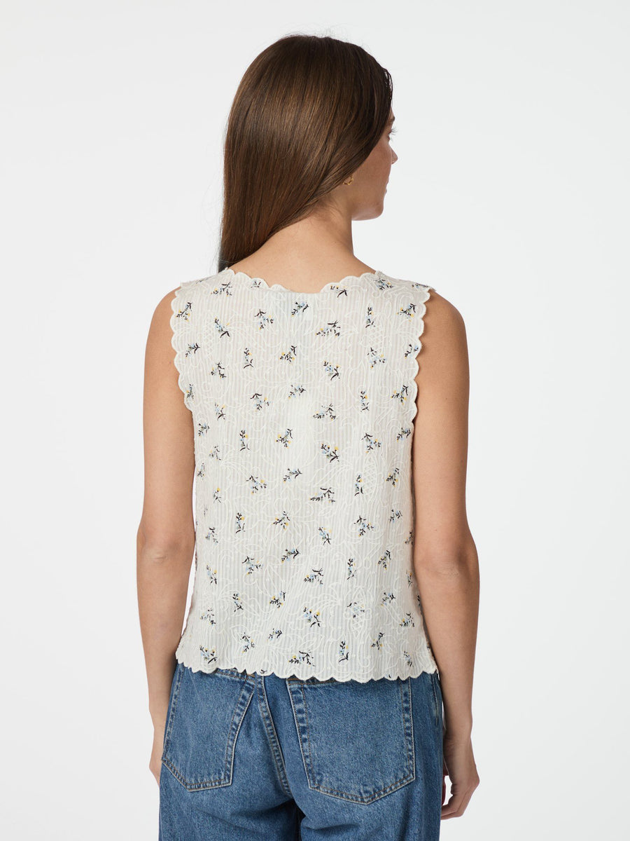 Bibi Embroidery Print Top