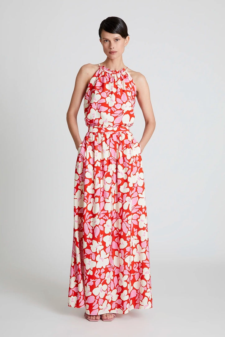 Tremezzo floral print long skirt