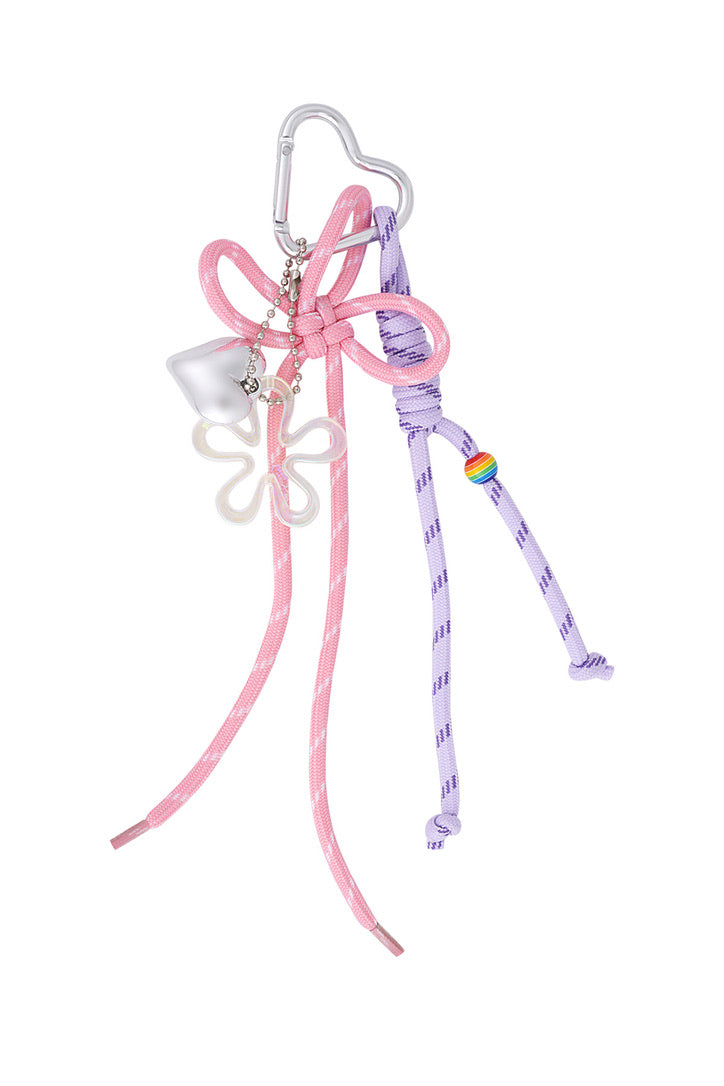 Bag Charm Heart Pink/Purple