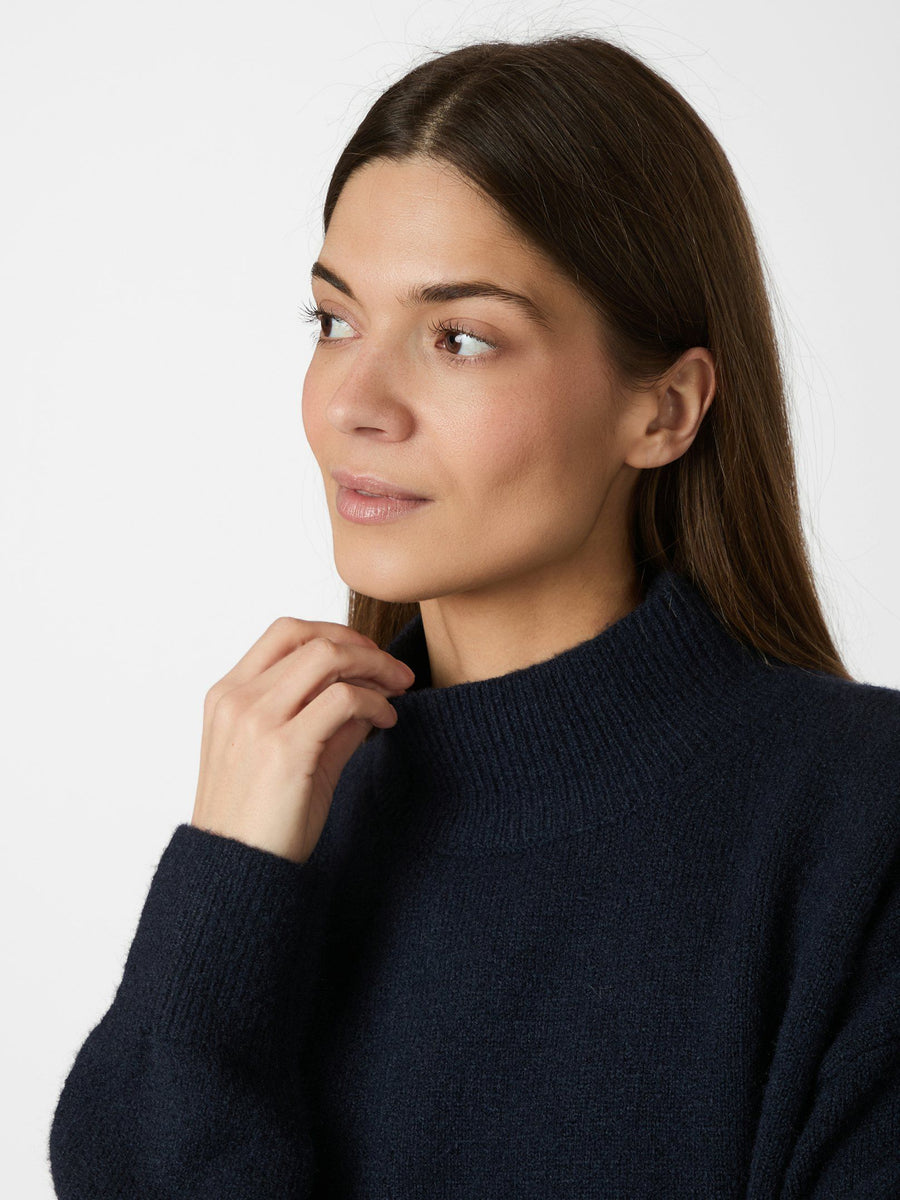Paulina Knit Blouse - Navy