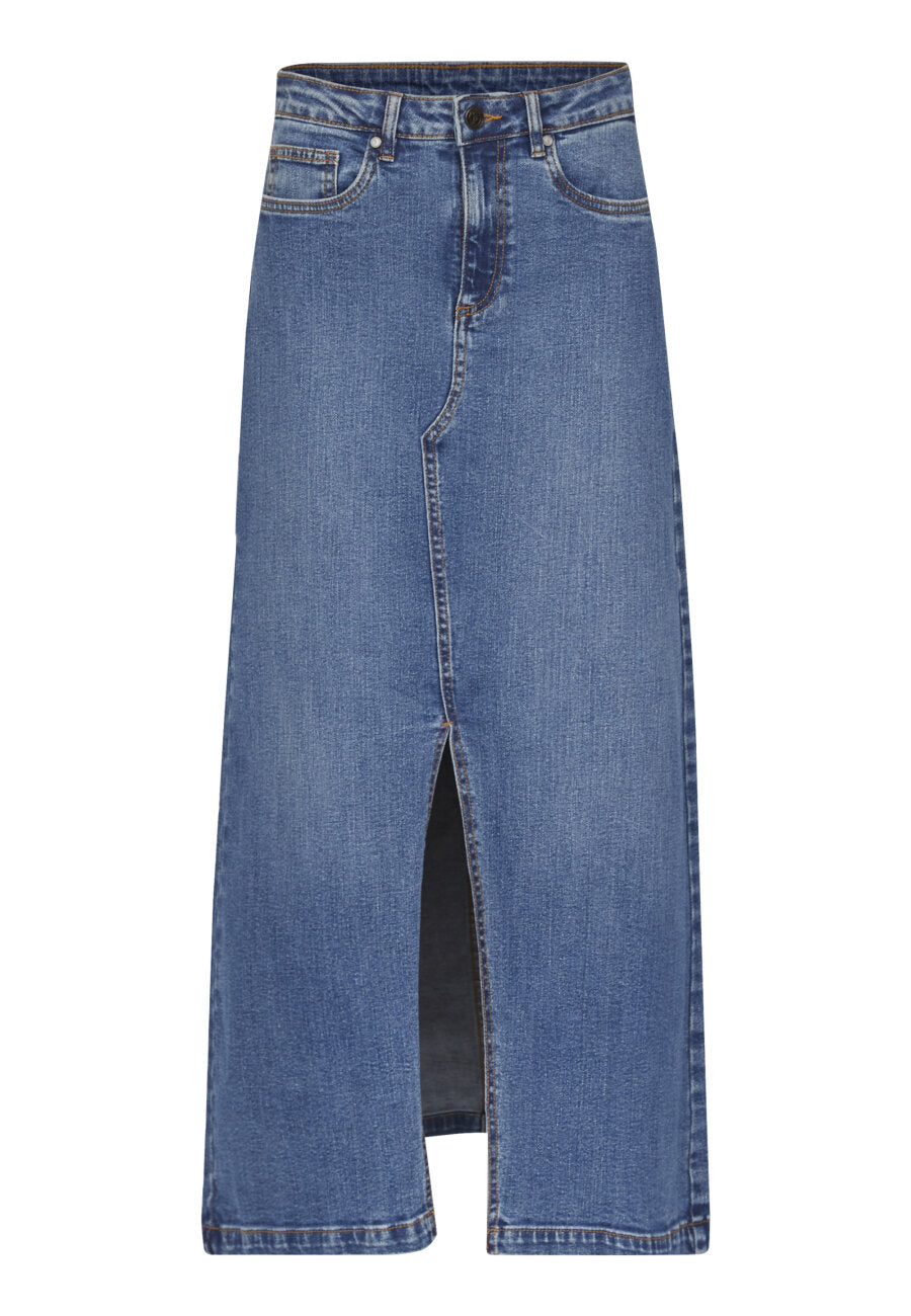 Olia Skirt Mid Blue Wash