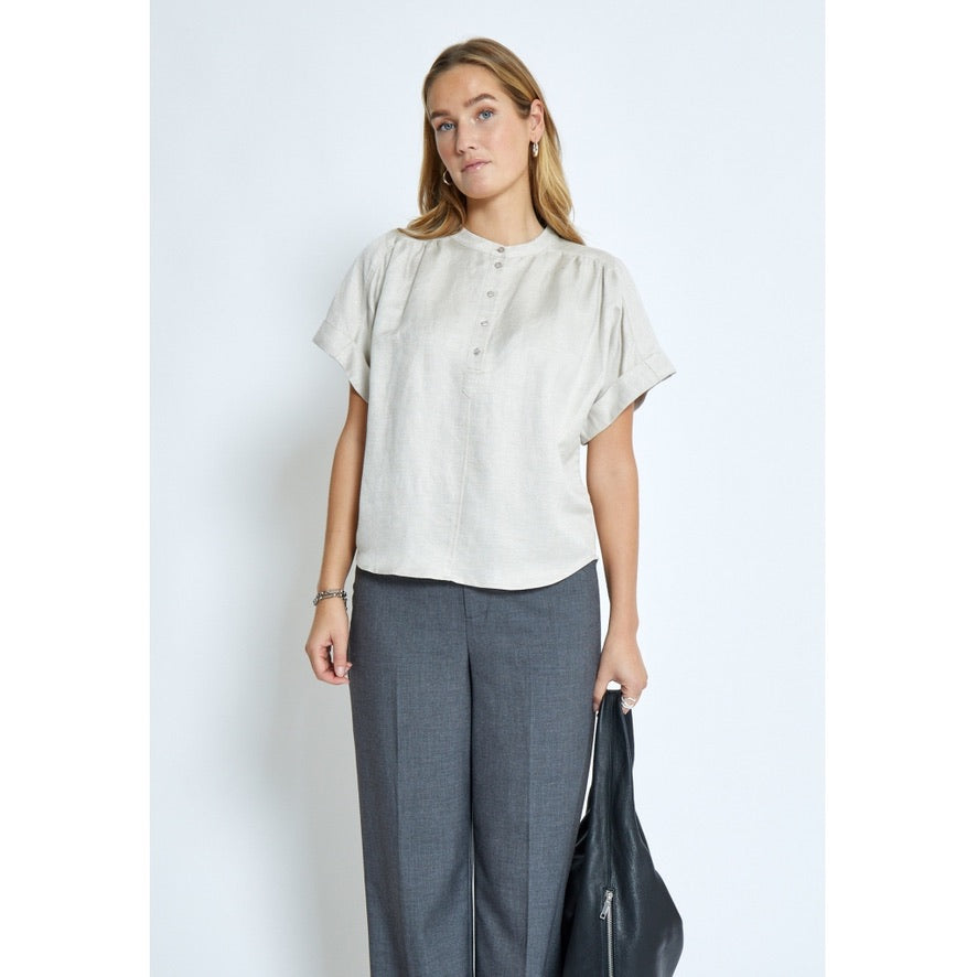 MSSabbi Linen Blouse Sand