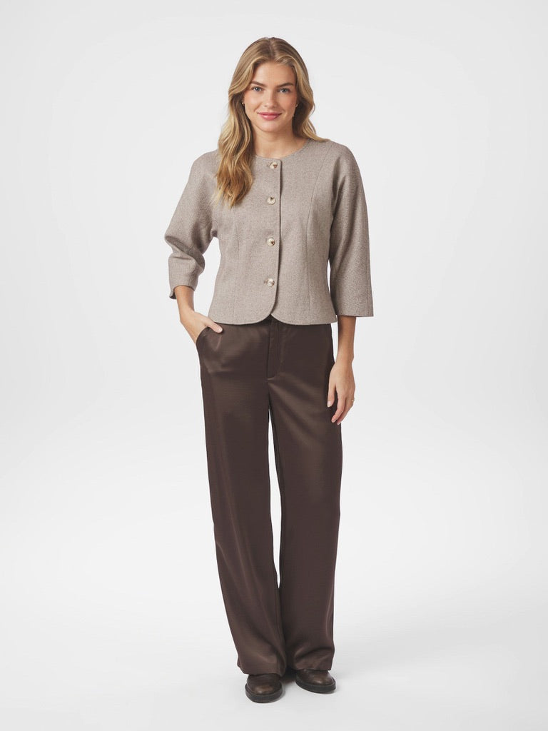 Emmett Heavy Sateen Pants Dark Brown