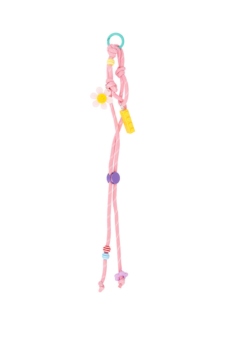 Bag Charm Happy Flower Pink
