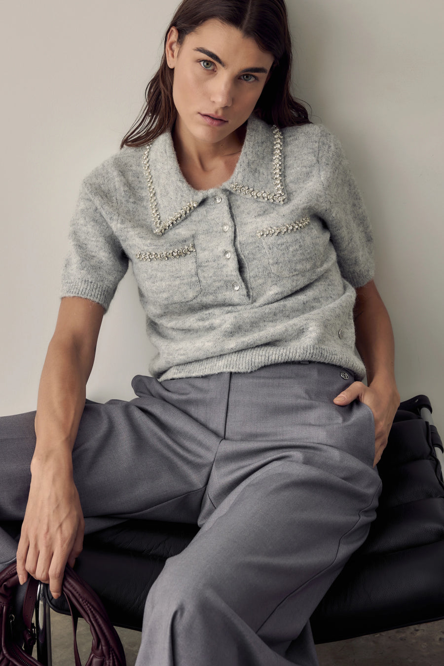 Flare Pants - Cool Grey