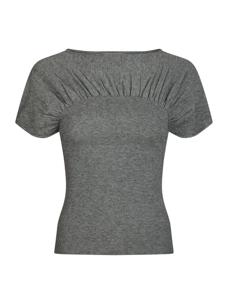 Anthea Knit Top - Grey Melange