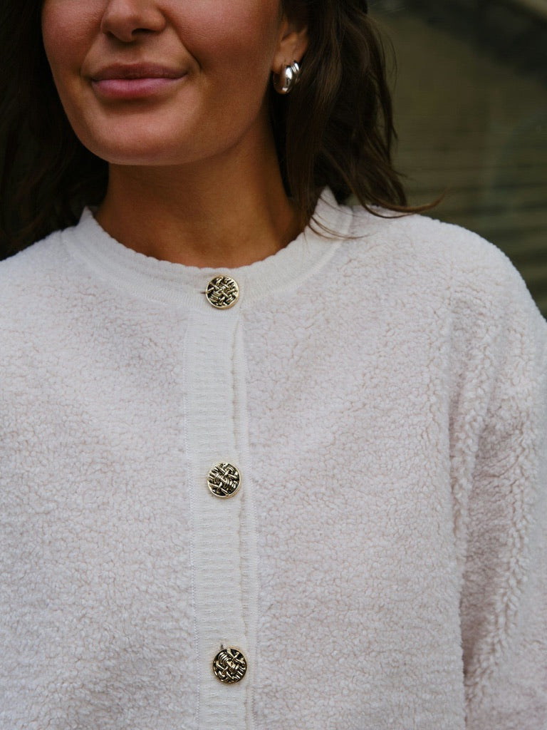 Limo Fluffy Knit Cardigan