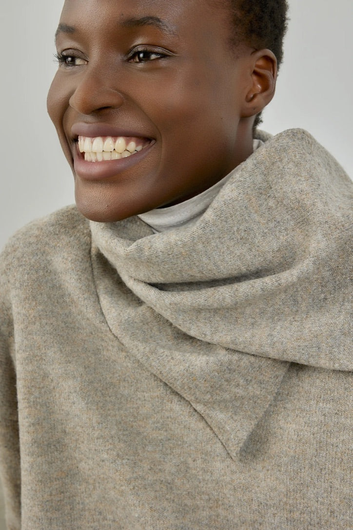 Scarf Knit - Beige Melange