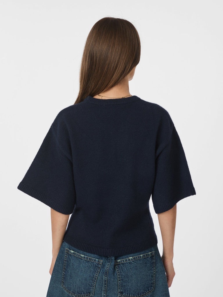 Asha Knit Tee Navy