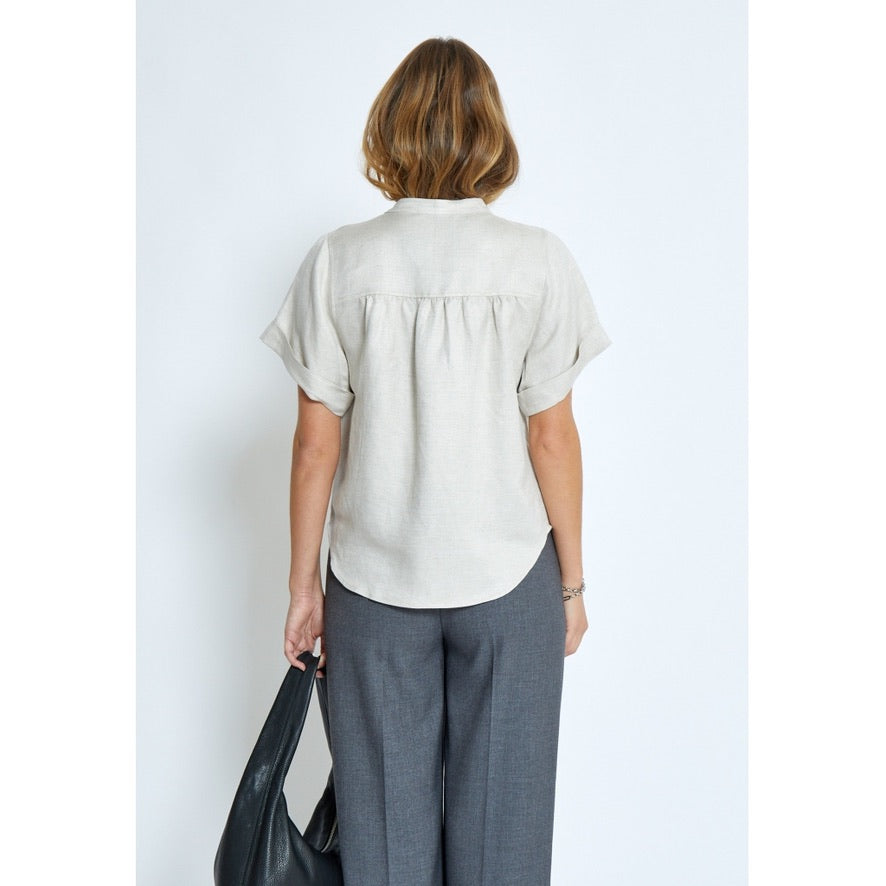 MSSabbi Linen Blouse Sand