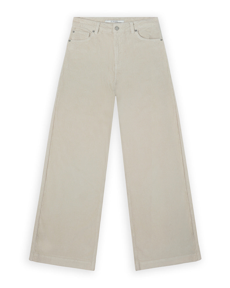James Rib - Wide Leg Jeans Ivory