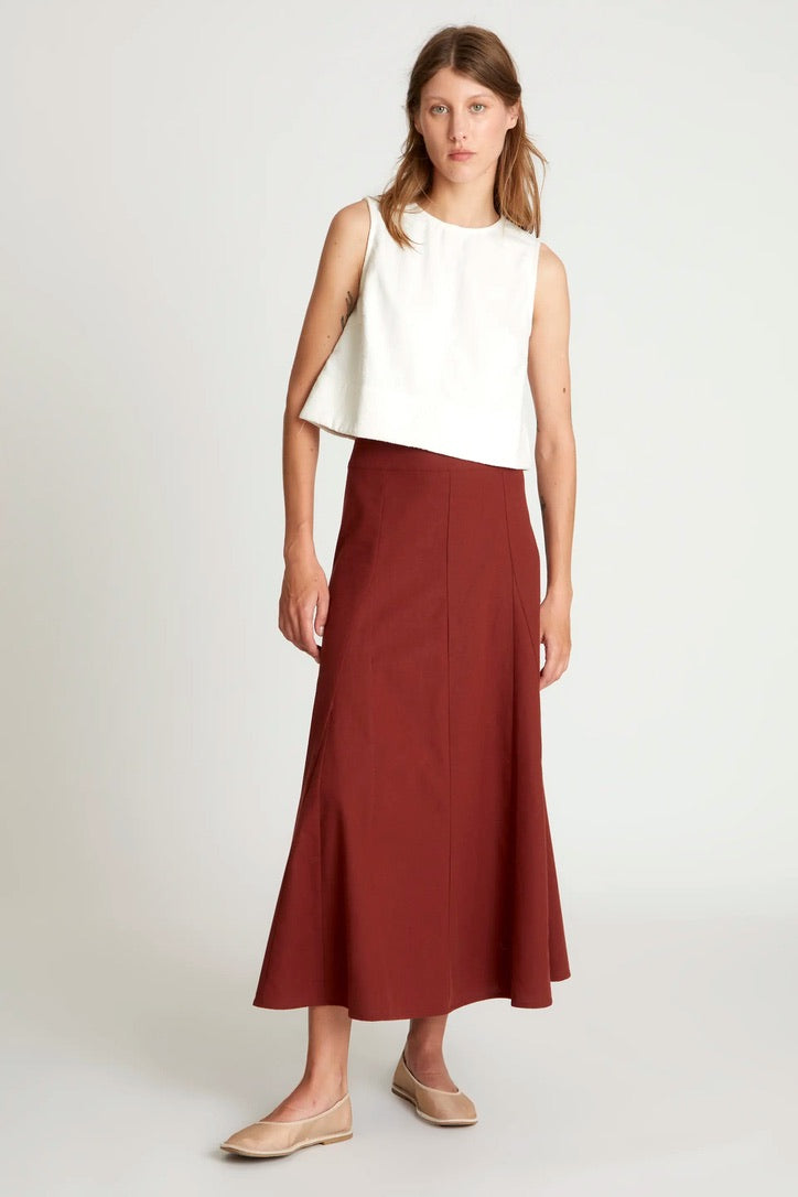 White tweed crop top