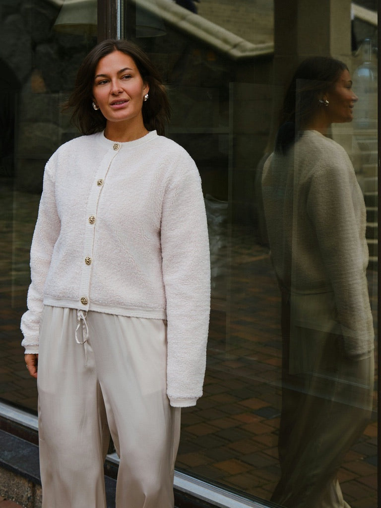 Limo Fluffy Knit Cardigan