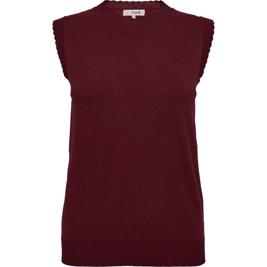 Ulla Knit Tank Top - Burgundy