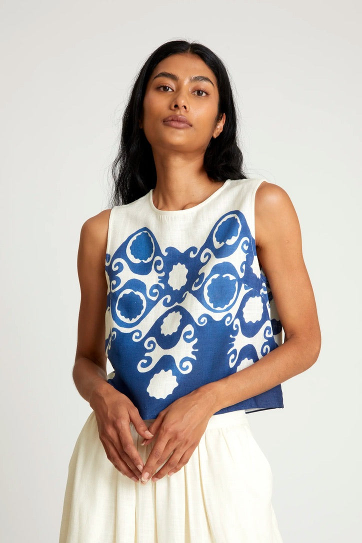 Goa print crop top