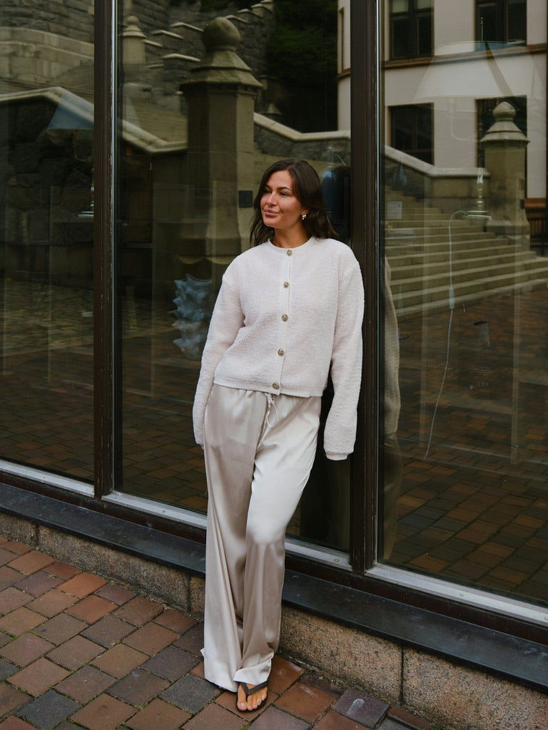 Limo Fluffy Knit Cardigan