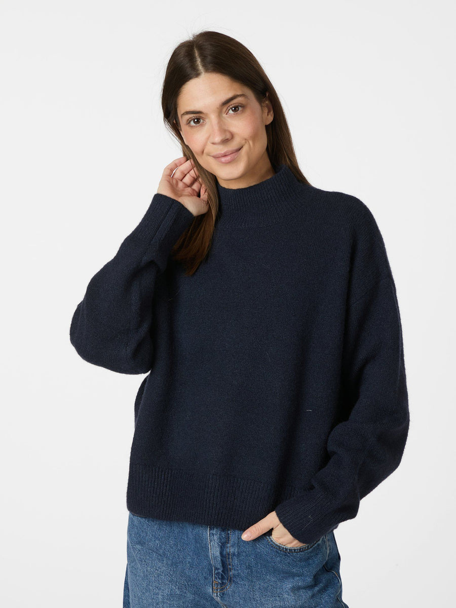 Paulina Knit Blouse - Navy
