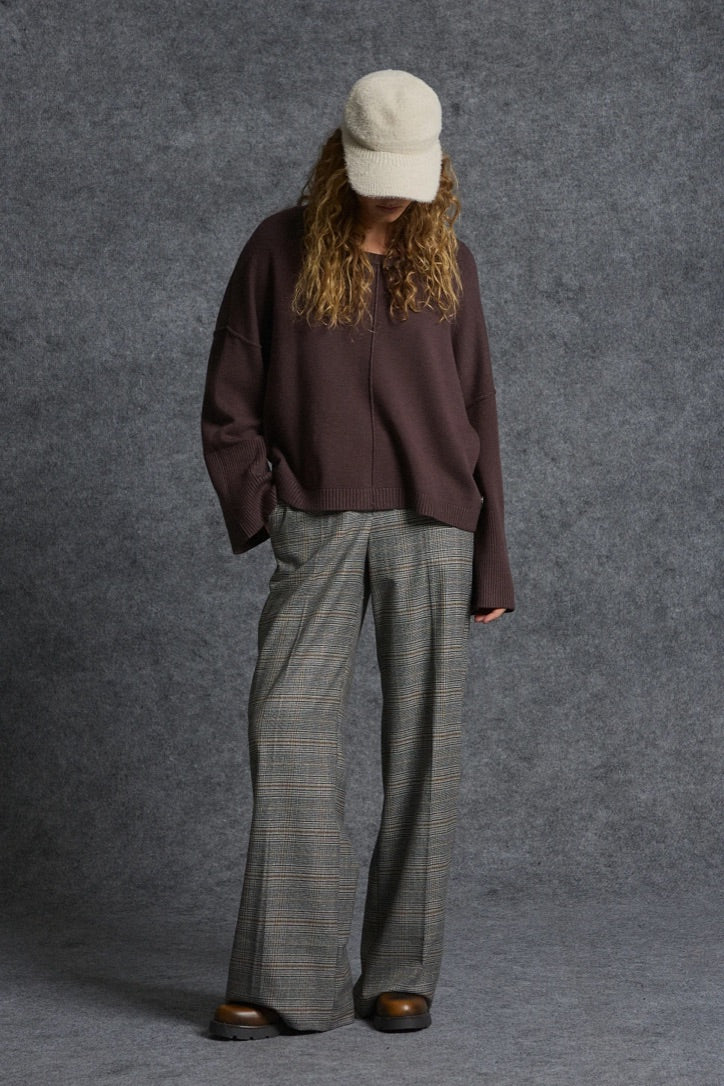 Jumper with detachable turtleneck - Chocolate