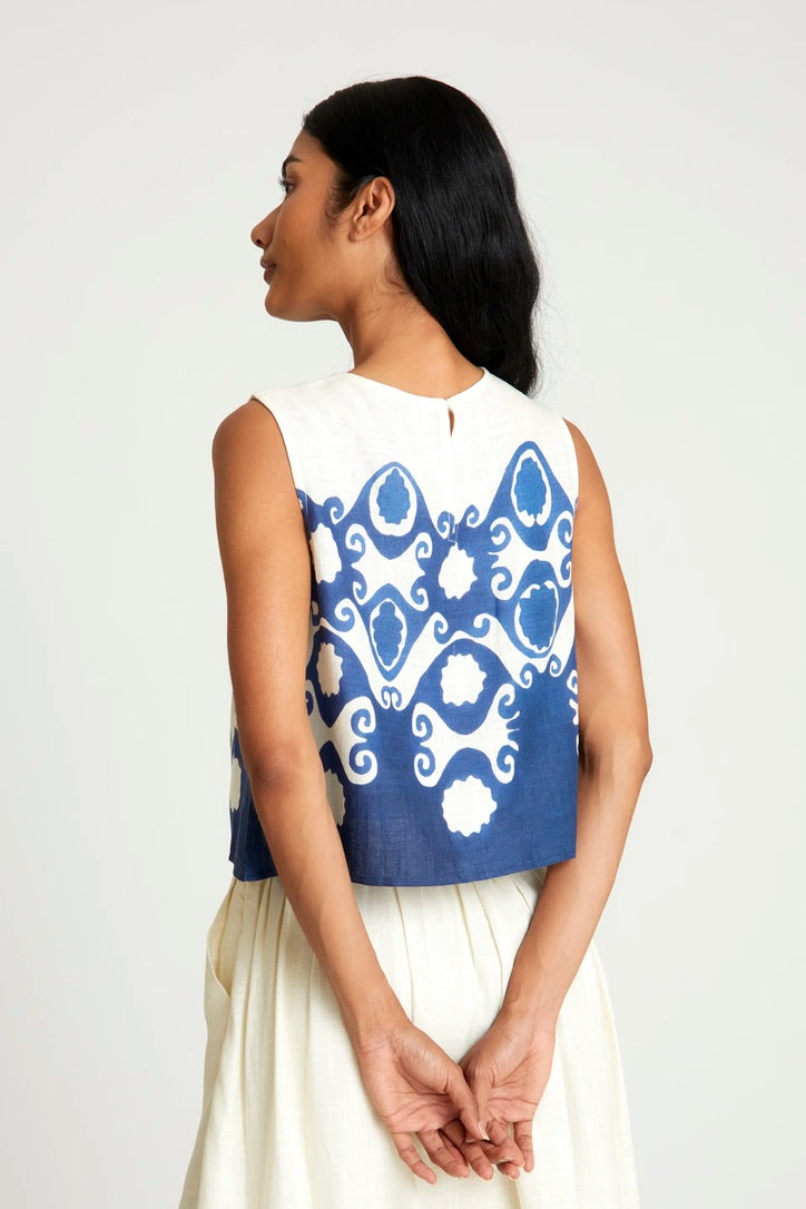 Goa print crop top