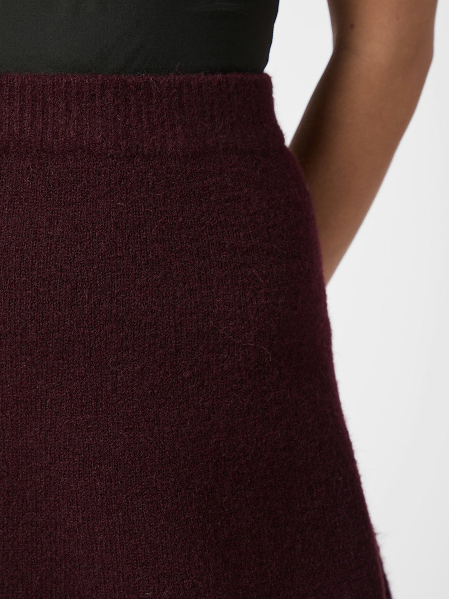 Gisa Knit Skirt Burgundy
