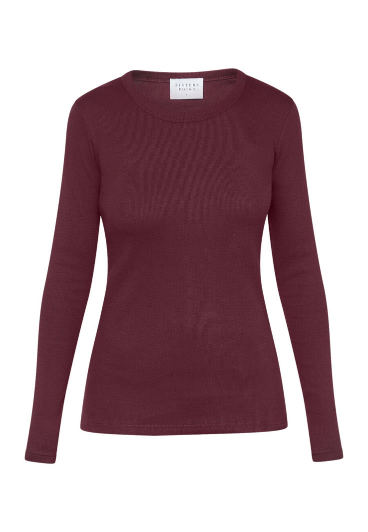 Eike LS Shirt - Burgundy
