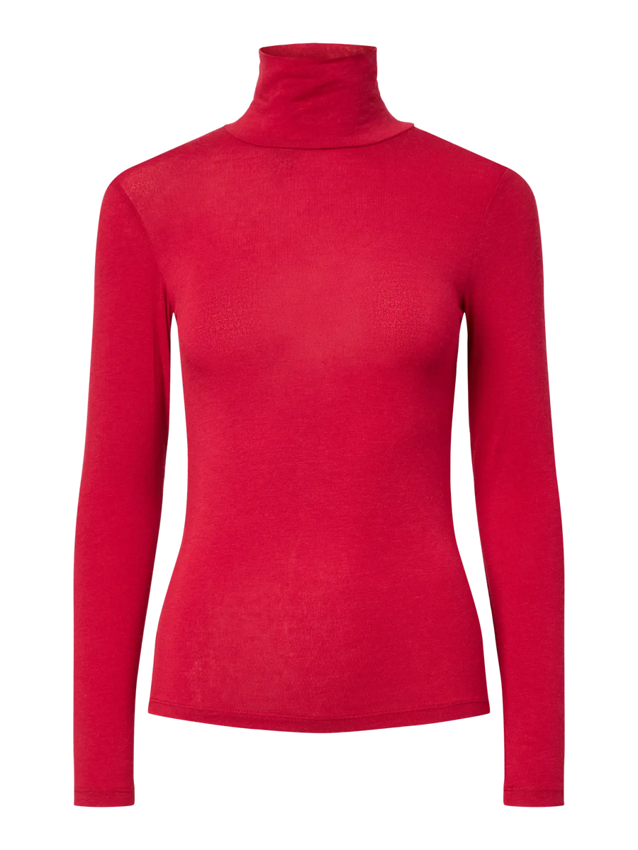 YASWoola LS High Neck Top - Jester Red