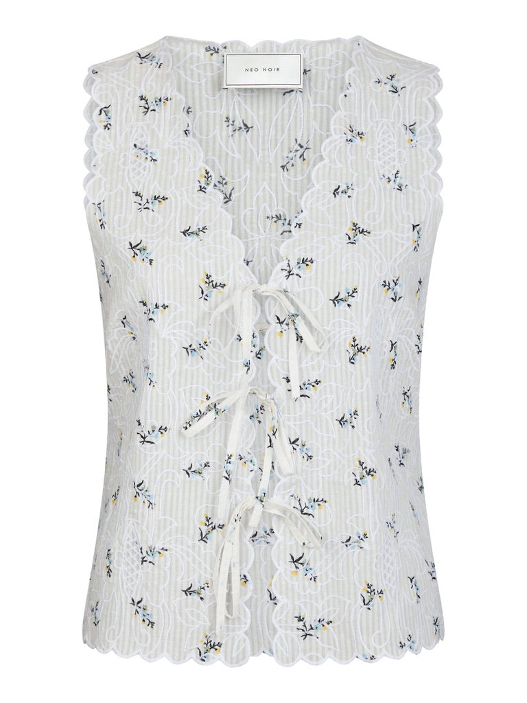 Bibi Embroidery Print Top