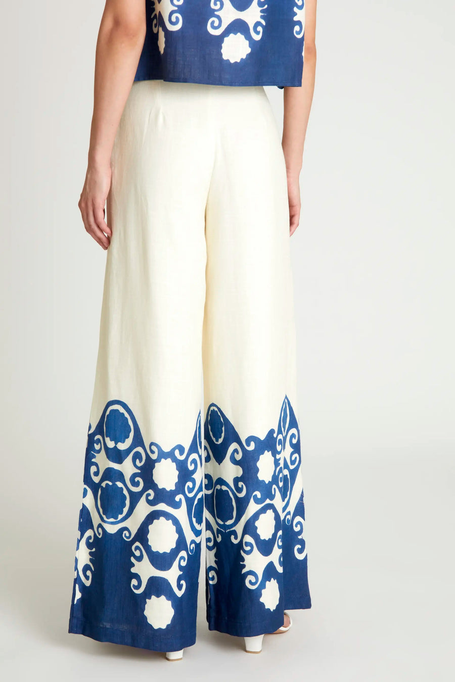 Goa print straight trousers