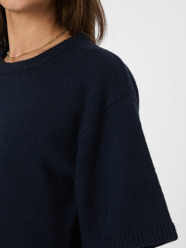 Asha Knit Tee Navy