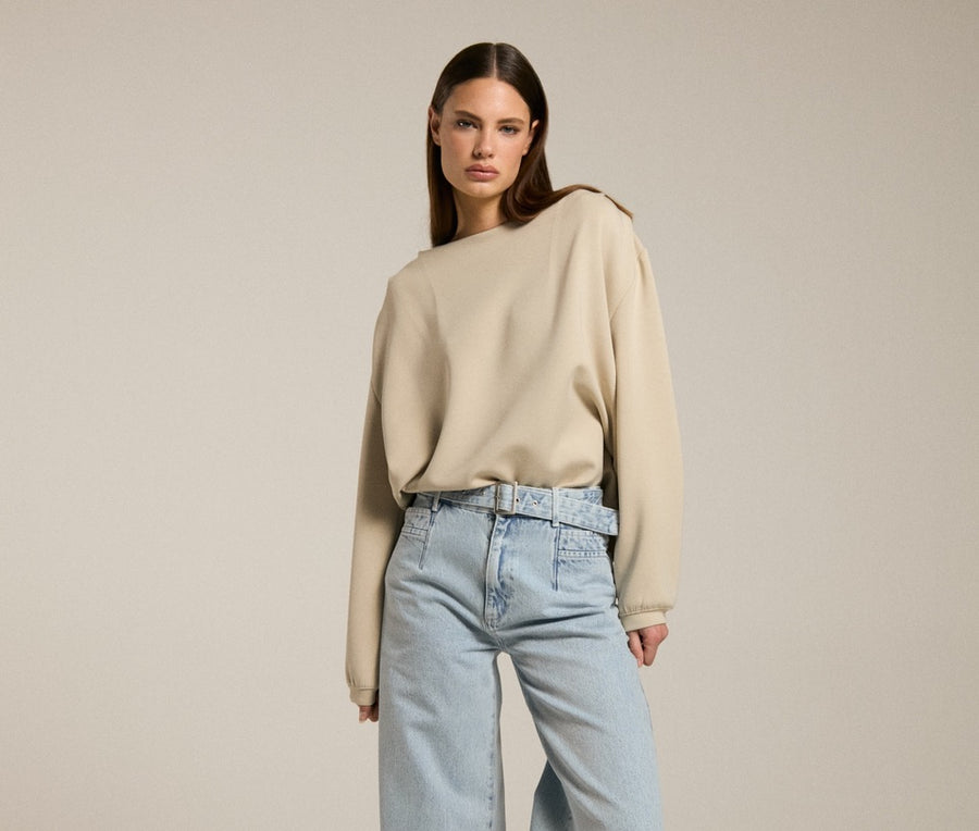 Longsleeve Sweater With Pleats