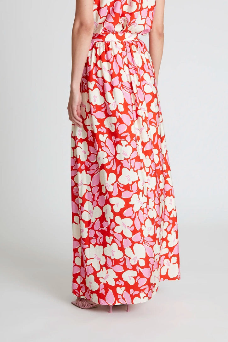 Tremezzo floral print long skirt