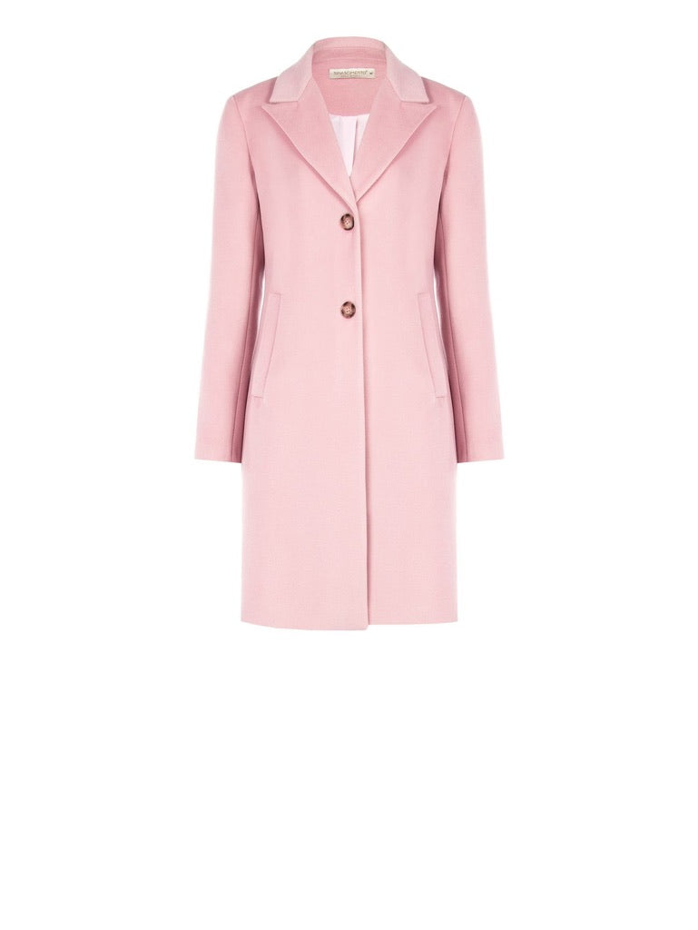 Mauve Pink Velour Midi Coat