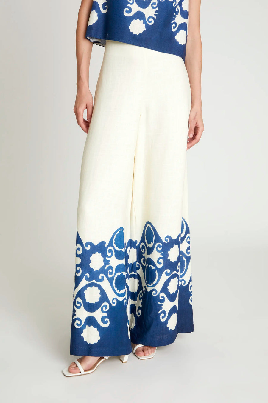 Goa print straight trousers
