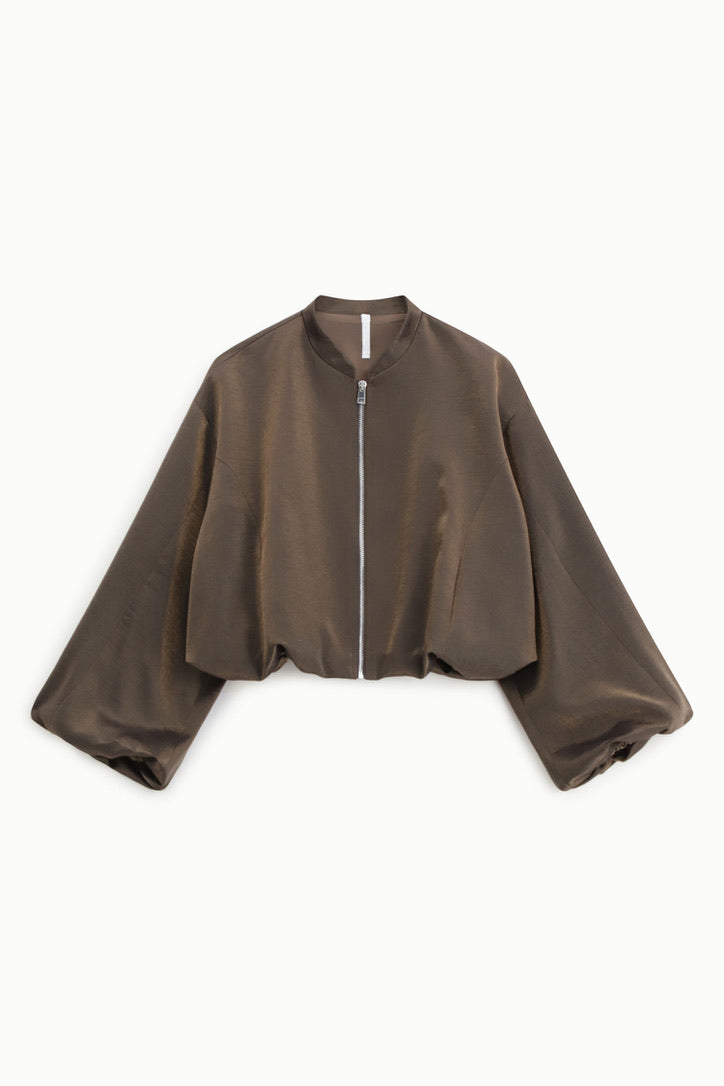 BOMBER WITH WIDE SLEEVES AND ZIP