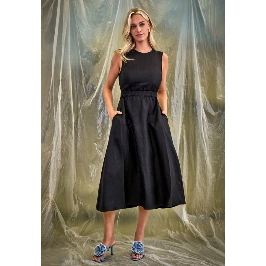 MSSabbi Linen Dress Balck