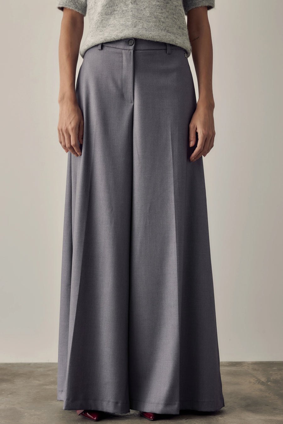 Flare Pants - Cool Grey