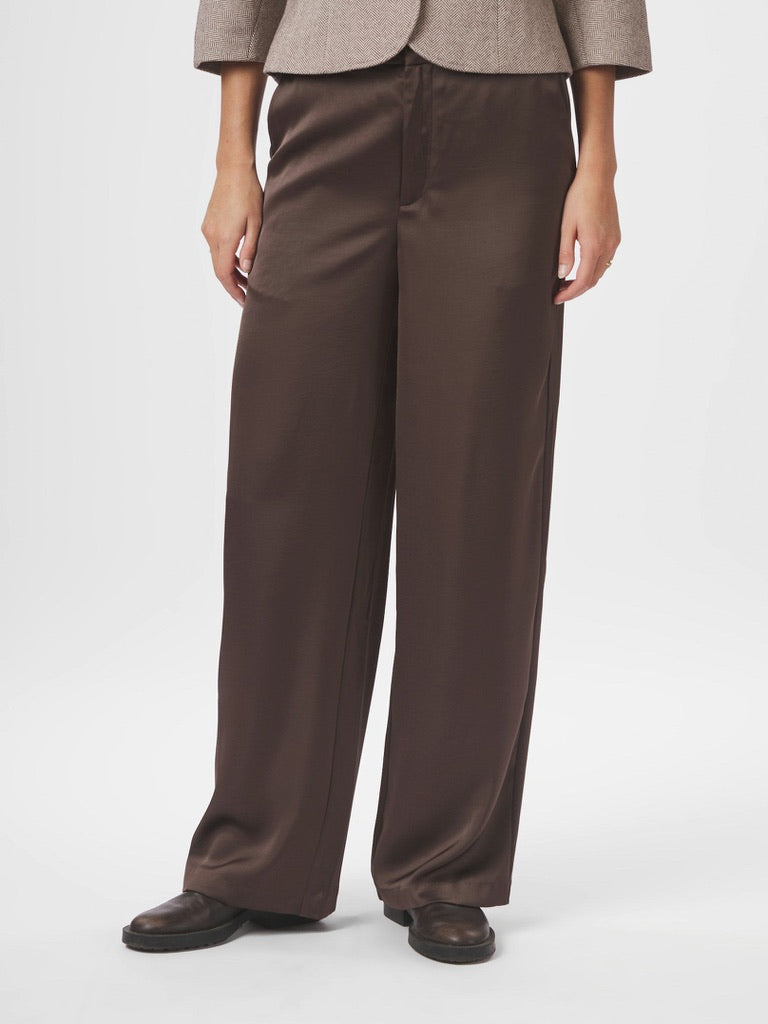 Emmett Heavy Sateen Pants Dark Brown