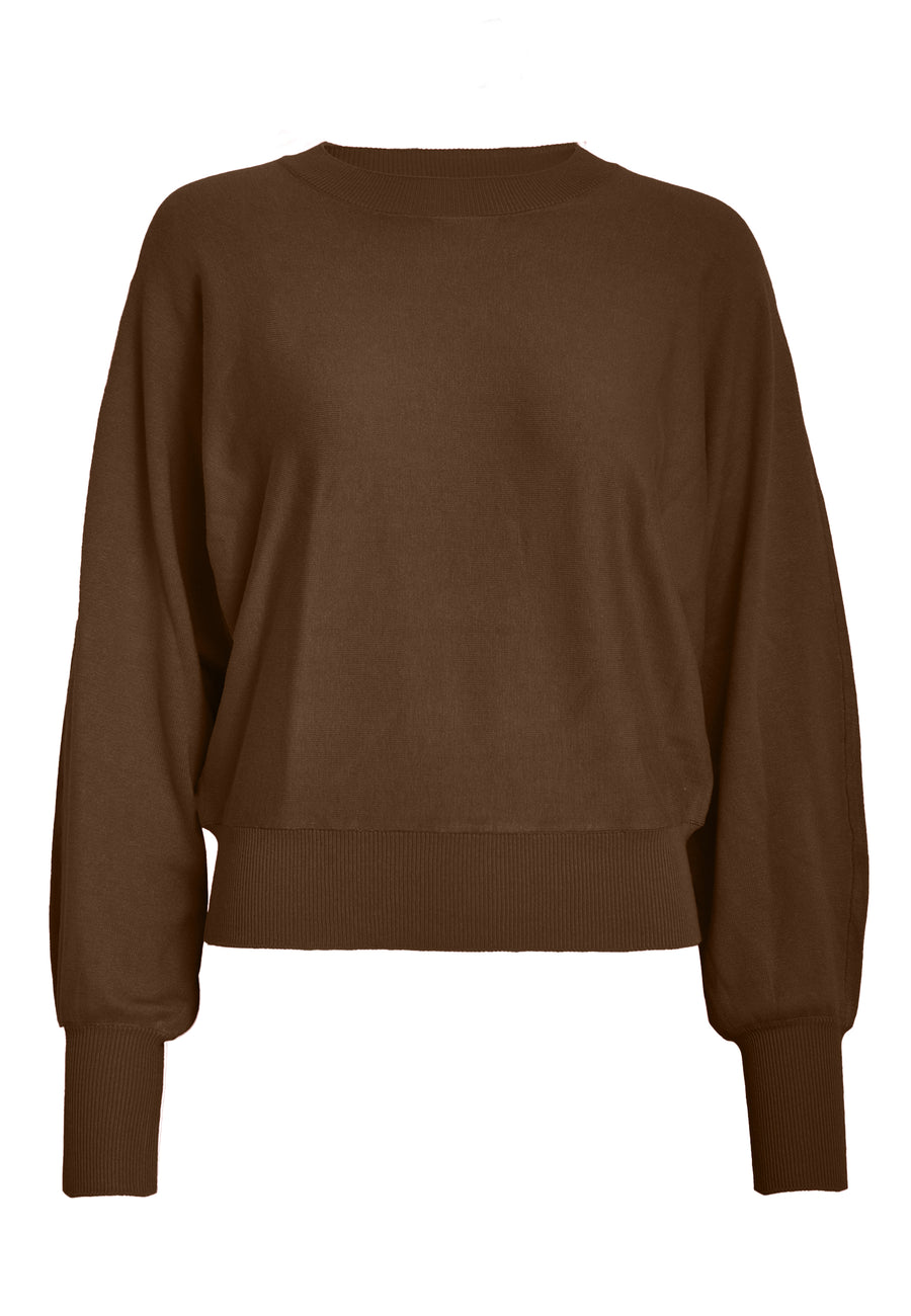 MSDana Bat Sleeve Knit Pullover - Carafe