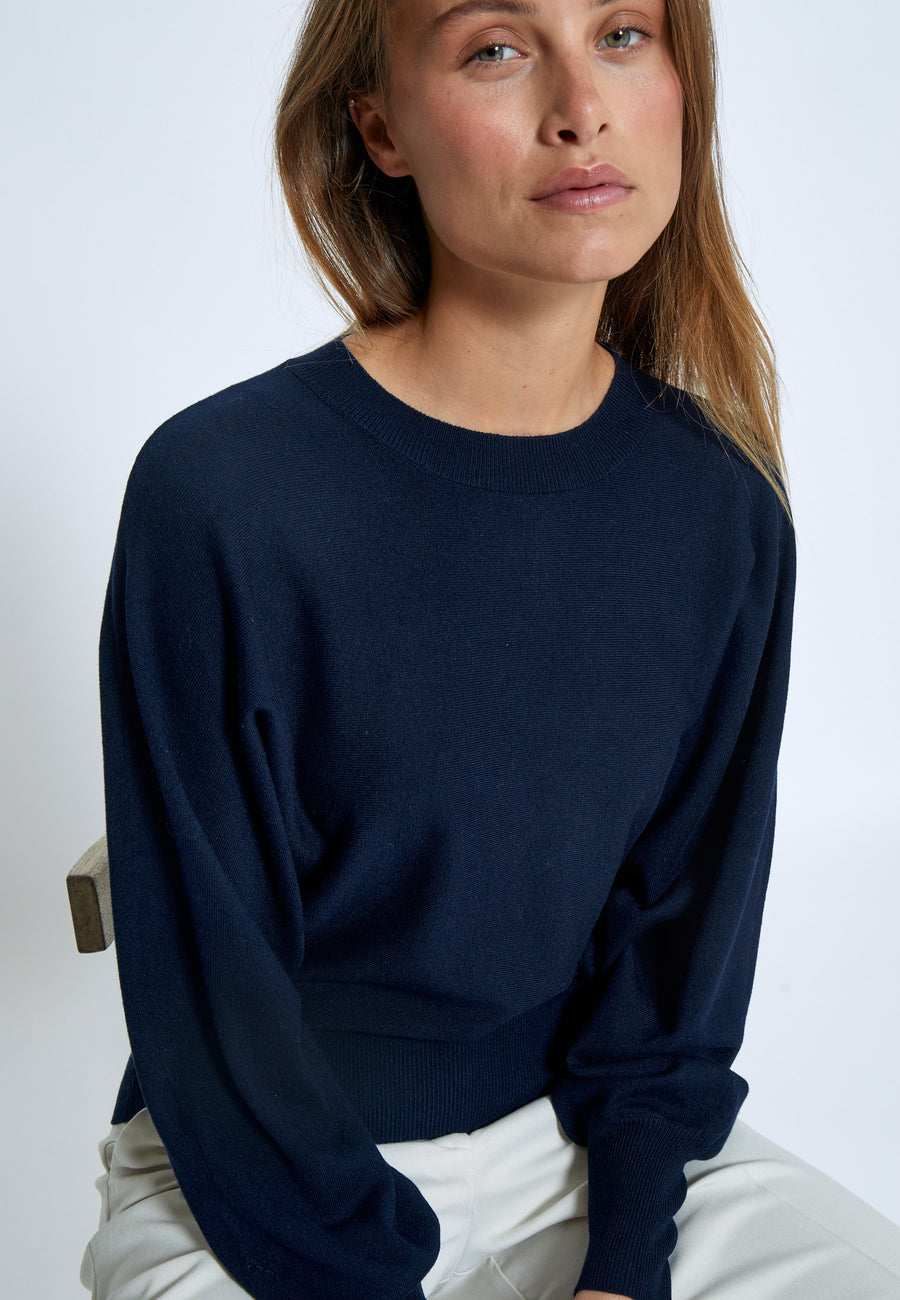MSDana Pullover - Black Iris Solid