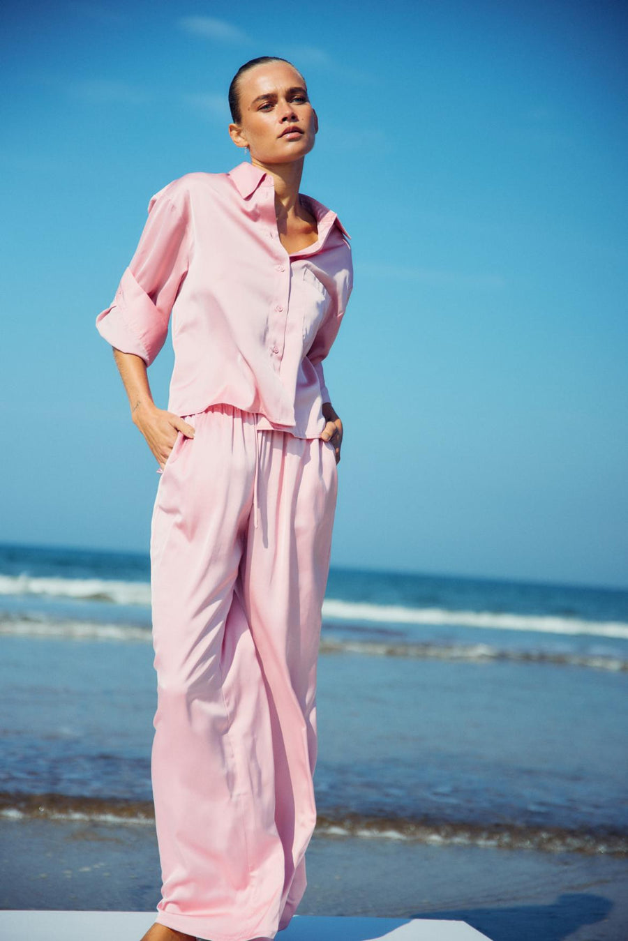 WBLPaddie Sateen Pants Soft Pink